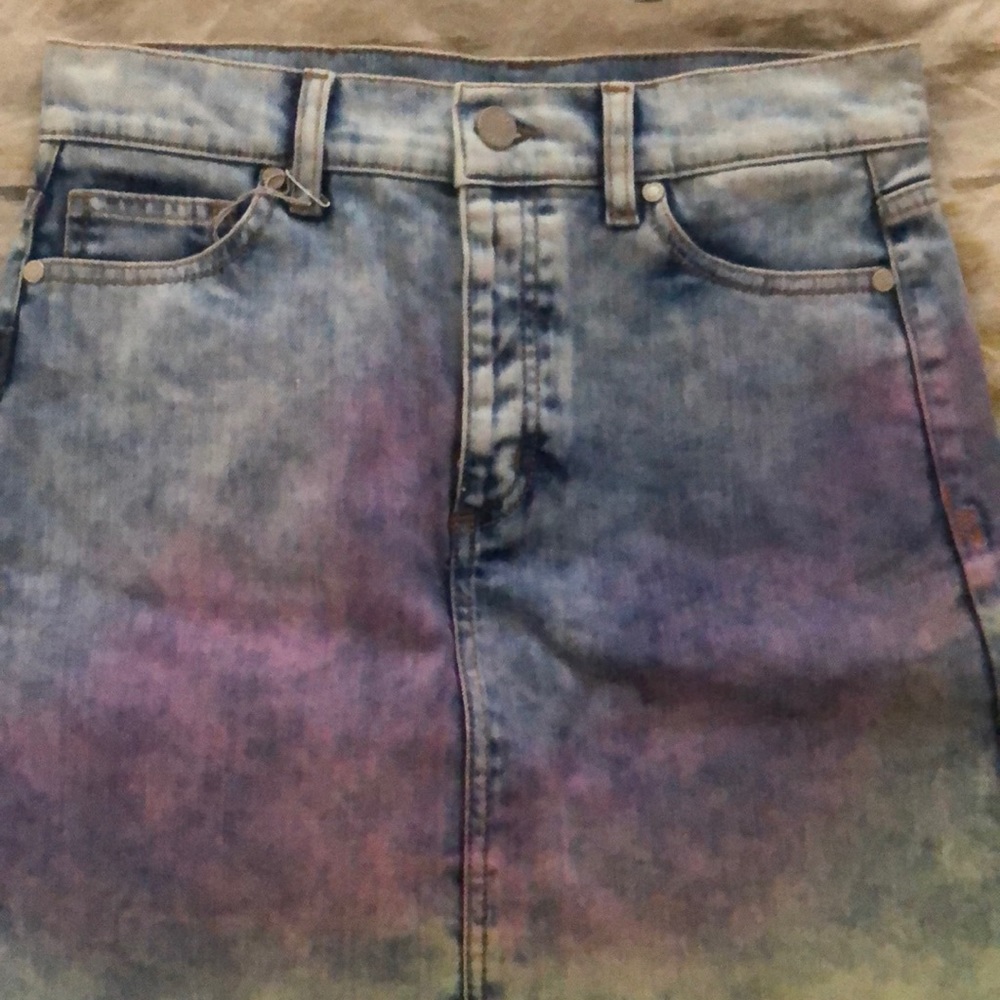 Zadig and Voltaire denim acid washed skirt.